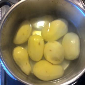 Die Kartoffeln werden 20-30 min. weich gekocht (Rezept: Kartoffel-Lebkuchen)