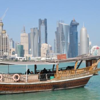 Qatar - Der wunderschöne Ausblick auf die modernen Hochhäuser und den persischen Golf