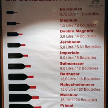 Die Bordeaux Weine gibt es in zehn verschiedenen Formaten von 0,75 bis 27 Liter - (c) Christine Kroll
