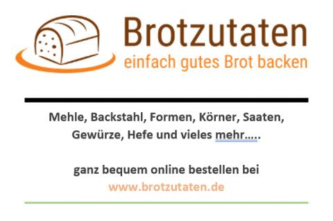 Mehle und viele andere Backzutaten <a href="https://www.brotzutaten.de" target="_blank">einfach online bestellen</a> - (c) brotzutaten.de