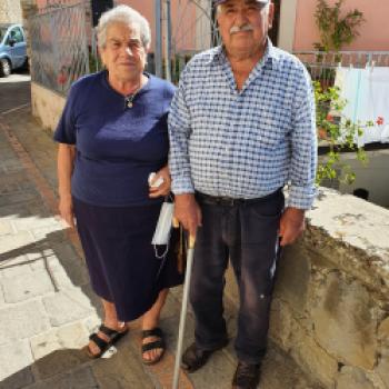 Cilento – ein altes Ehepaar in Pioppi - (c) Susanne Wess