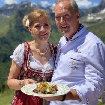 13. Kulinarischer Jakobsweg in Paznaun/Tirol - Martin Sieberer eröffnet beim 13. Kulinarischen Jakobsweg die Genuss-Wandersaison in Paznaun - (c) Sabine Zoller
