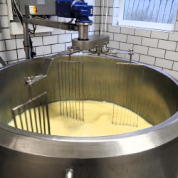 Viele Genussmittel, wie hier bei der Käseproduktion, werden in der Vulkanregion Vogelsberg hergestellt... - (c) Jörg Bornmann