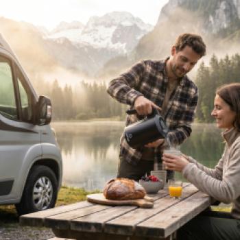 Der Reise Wasserkocher WK 1000 von Rommelsbacher  Klein genug fürs Gepäck. Groß genug für den Kaffee- und Teemoment - (c) Rommelsbacher