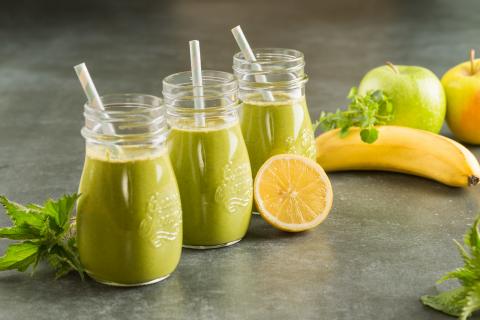 Grüner Kernöl-Smoothie - (c) Stefan Kristoferitsch mit freundlicher Genehmigung der Gemeinschaft Steirisches Kürbiskernöl g.g.A.