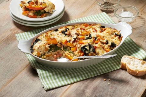 Quinoa-Gemüseauflauf mit Mangold und Kürbis - (c) Bresso Quinoa-Gemüseauflauf mit Mangold und Kürbis - (c) Bresso