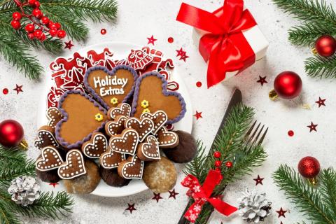 Lebkuchenherzen nicht nur zum Oktoberfest – bei Holiday Extras sind die Naschereien von Mitarbeiterin Diana Psiuk fester Bestandteil im Advent – © Holiday Extras Lebkuchenherzen nicht nur zum Oktoberfest – bei Holiday Extras sind die Naschereien von Mitarbeiterin Diana Psiuk fester Bestandteil im Advent – © Holiday Extras