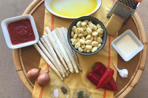 Spargel-Gnocchi-Gratin - (c) Deutsches Weininstitut Spargel-Gnocchi-Gratin - (c) Deutsches Weininstitut
