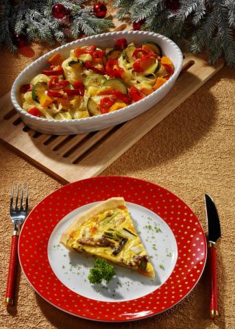 Überbackene Nudeln mit Kürbis-Zucchini-Paprika-Gemüse - (c) Wirths PR Überbackene Nudeln mit Kürbis-Zucchini-Paprika-Gemüse - (c) Wirths PR